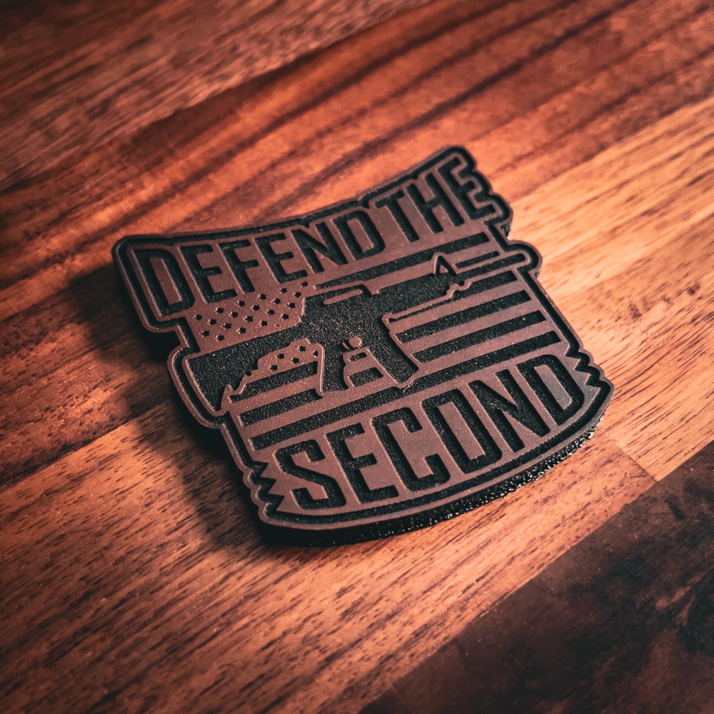 Defend the Second - Engraved Leatherette Patch
