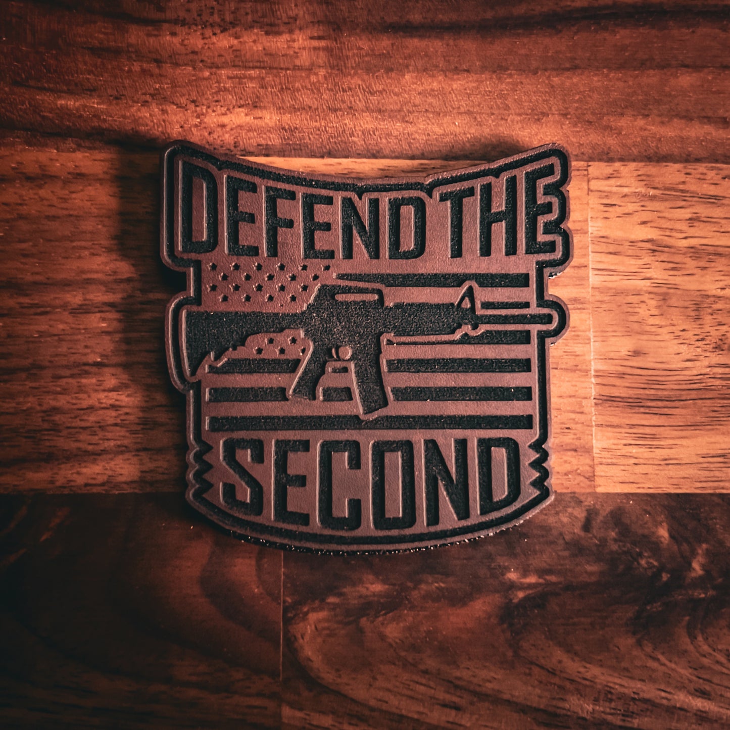 Defend the Second - Engraved Leatherette Patch