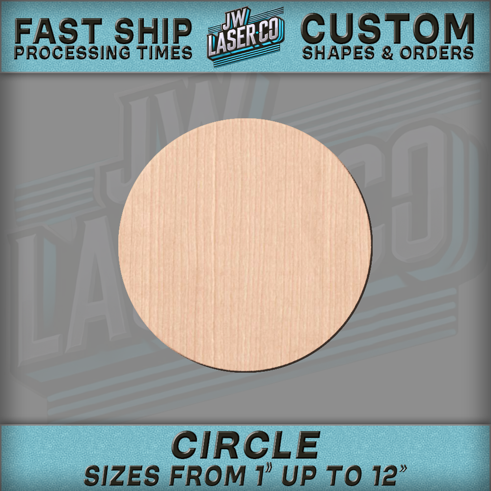 Unfinished Blank Circle Wood Shape - Various Sizes