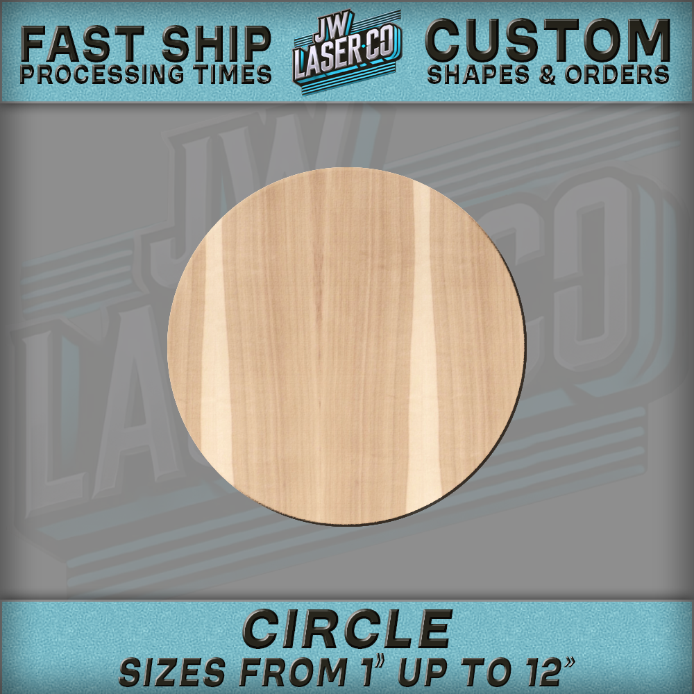 Unfinished Blank Circle Wood Shape - Various Sizes