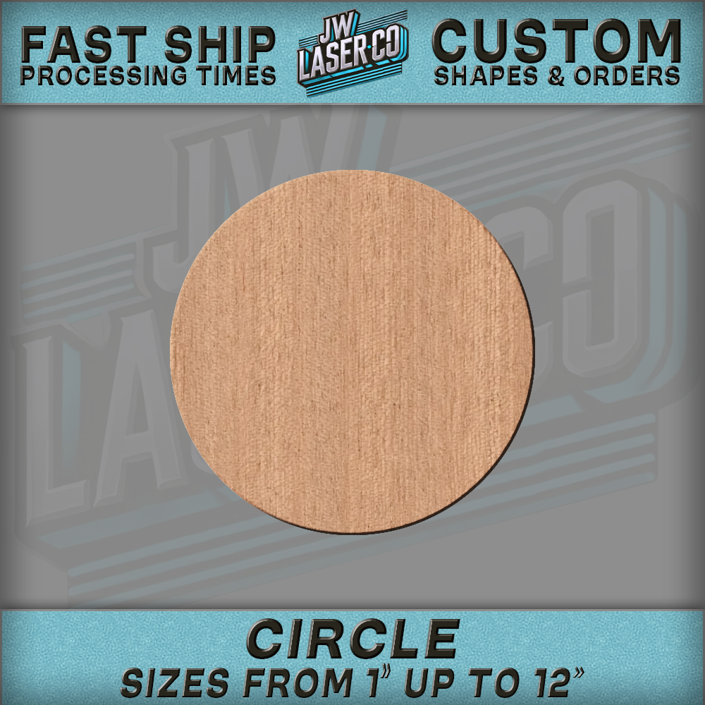 Unfinished Blank Circle Wood Shape - Various Sizes