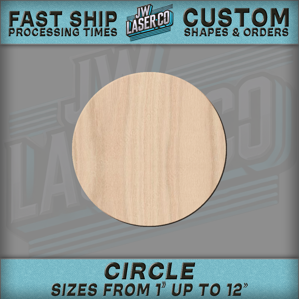 Unfinished Blank Circle Wood Shape - Various Sizes