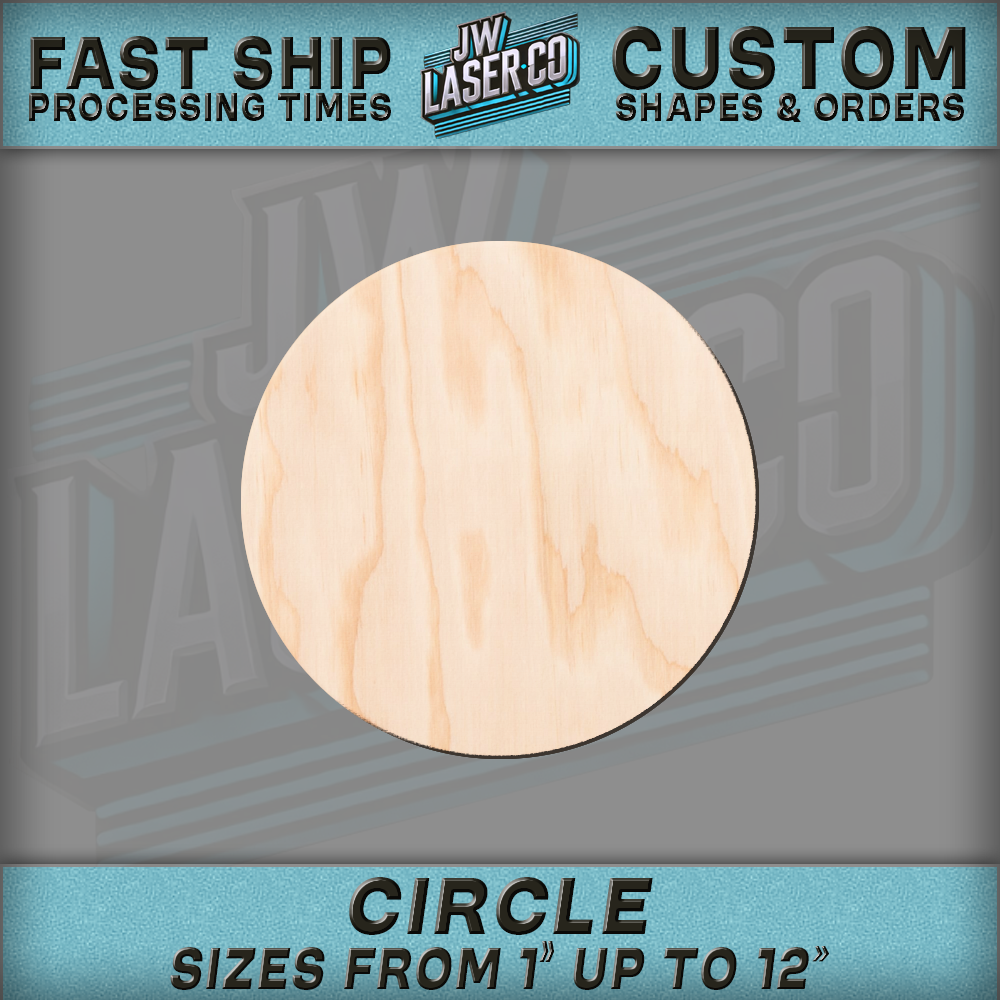 Unfinished Blank Circle Wood Shape - Various Sizes