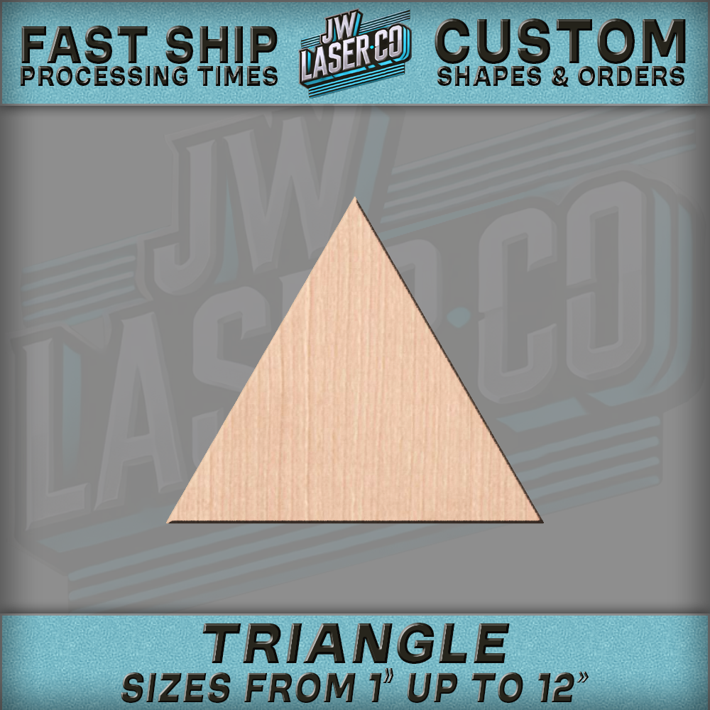 Unfinished Blank Triangle Wood Shape - Various Sizes