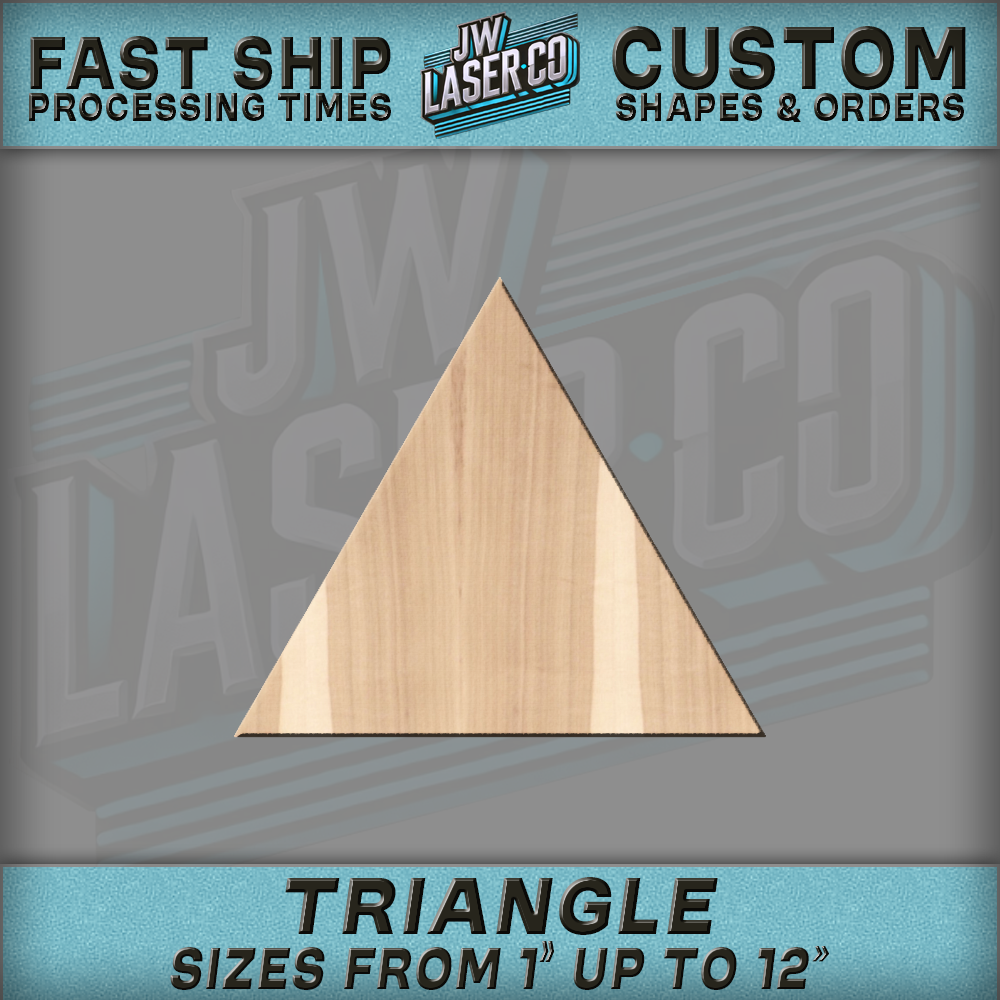 Unfinished Blank Triangle Wood Shape - Various Sizes