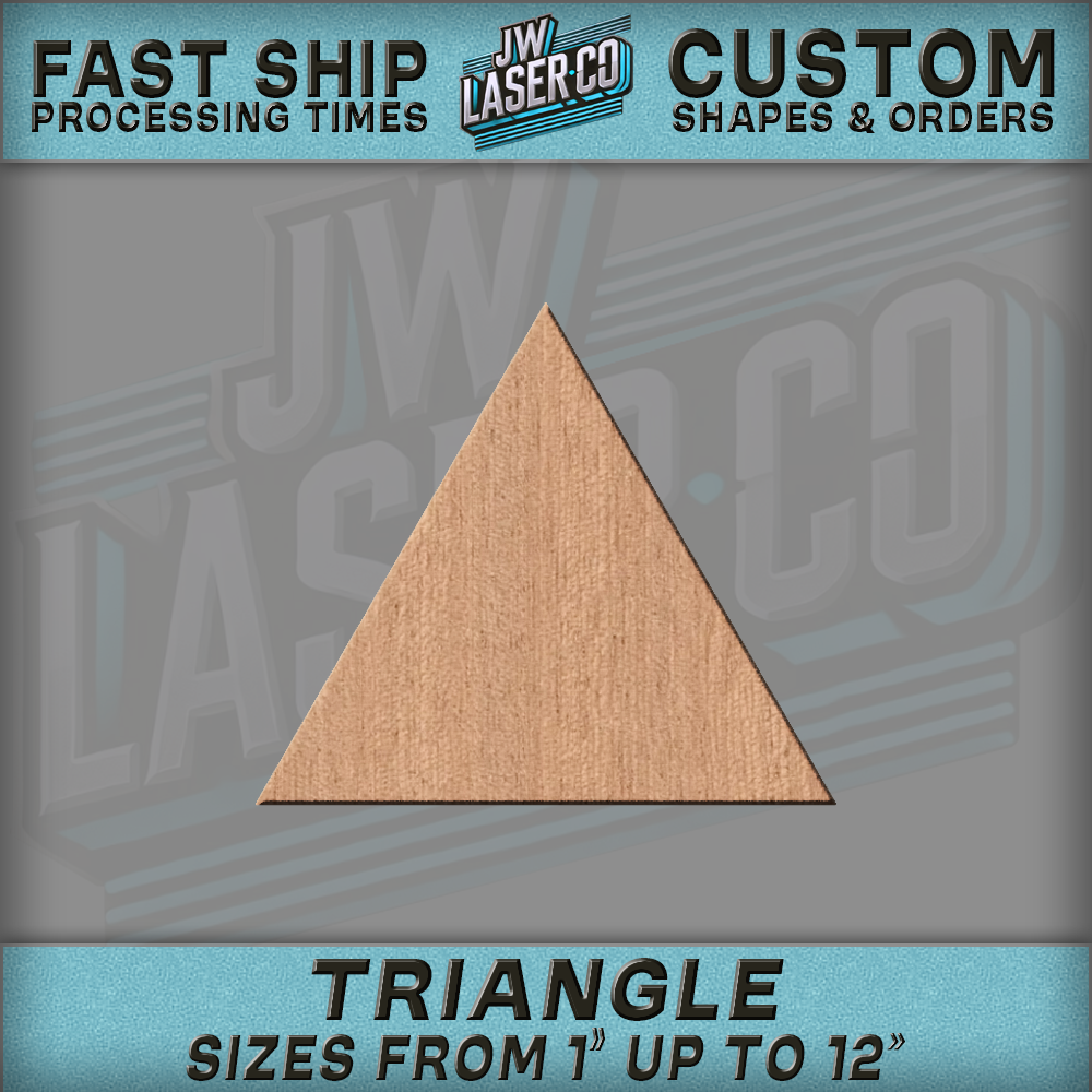 Unfinished Blank Triangle Wood Shape - Various Sizes