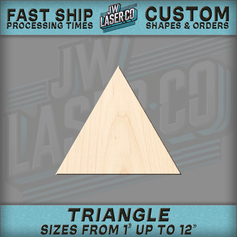 Unfinished Blank Triangle Wood Shape - Various Sizes