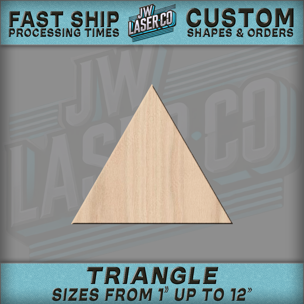 Unfinished Blank Triangle Wood Shape - Various Sizes