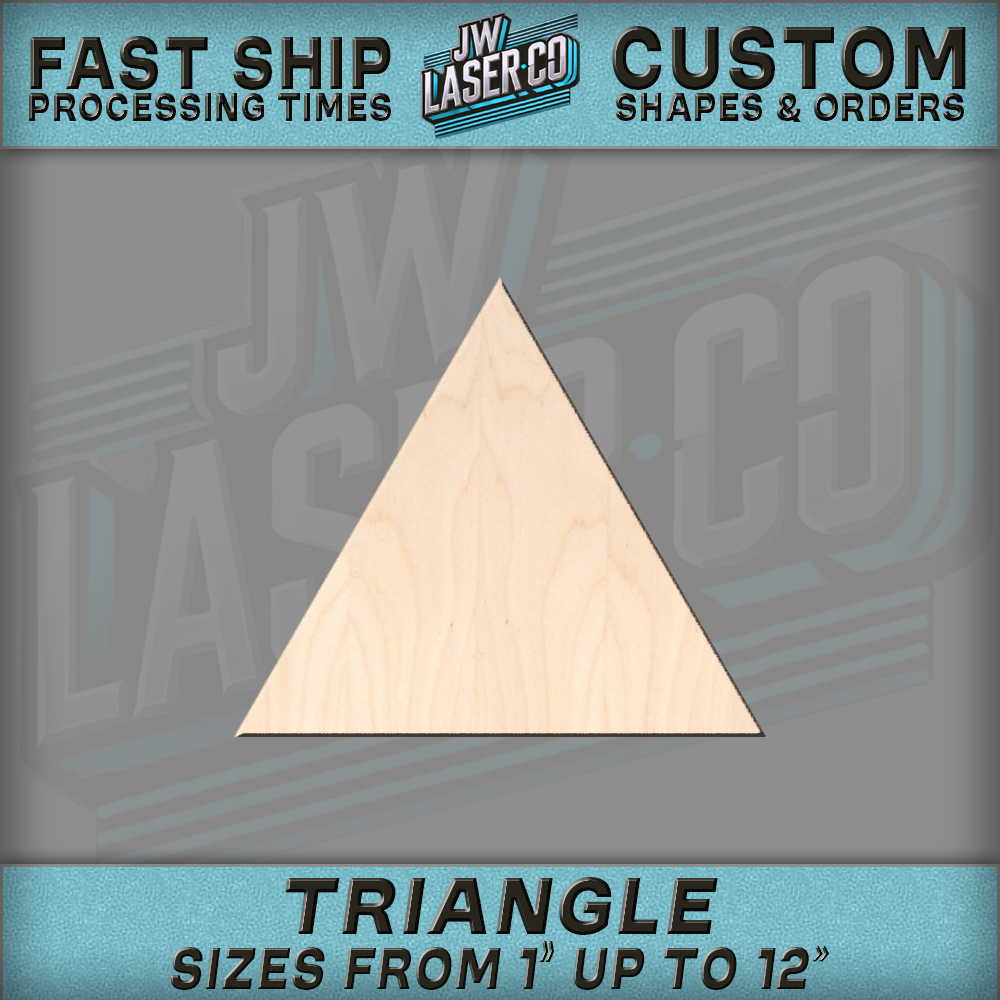 Unfinished Blank Triangle Wood Shape - Various Sizes