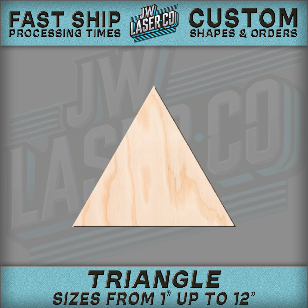 Unfinished Blank Triangle Wood Shape - Various Sizes