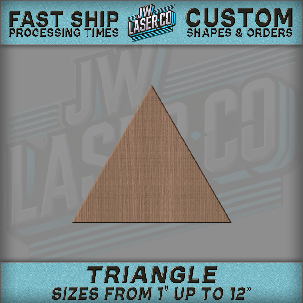 Unfinished Blank Triangle Wood Shape - Various Sizes